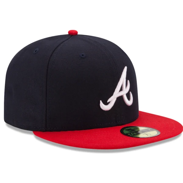 Atlanta Braves New Era Home Authentic Collection On-Field 59FIFTY Fitted Hat - Navy/Red